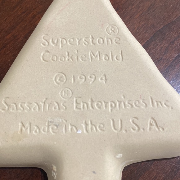 1994, Sassafras Superstone Clay Christmas Tree Cookie Mold - Picture 4 of 5